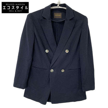 TOMORROWLAND トゥモローランド 【ｺﾚｸｼｮﾝ】24年製 ﾈｲﾋﾞｰ ｽﾄﾗｲﾌﾟ ﾃｰﾗｰﾄﾞｼﾞｬｹｯﾄ ジャケット 34