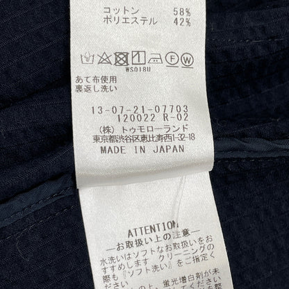 TOMORROWLAND トゥモローランド 【ｺﾚｸｼｮﾝ】24年製 ﾈｲﾋﾞｰ ｽﾄﾗｲﾌﾟ ﾃｰﾗｰﾄﾞｼﾞｬｹｯﾄ ジャケット 34