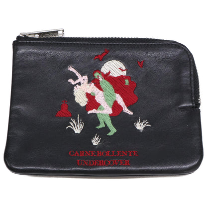 UNDERCOVER アンダーカバー x CARNE BOLLENTE カルネボレンテ 刺繍 L字レザーポーチ コインケース