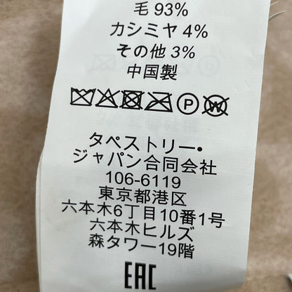 COACH コーチ 11003658 ﾍﾞｰｼﾞｭ ｳｰﾙ×ｶｼﾐﾔ ｼｸﾞﾈﾁｬｰﾗｲﾆﾝｸﾞ ﾍﾞﾙﾃｯﾄﾞｹｰﾌﾟｺｰﾄ コート XS/S