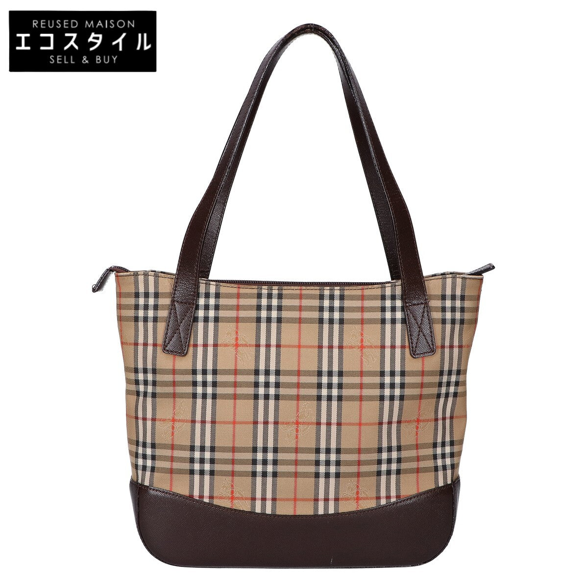 BURBERRY バーバリー ノバチェックｘレザー ハンドバッグ