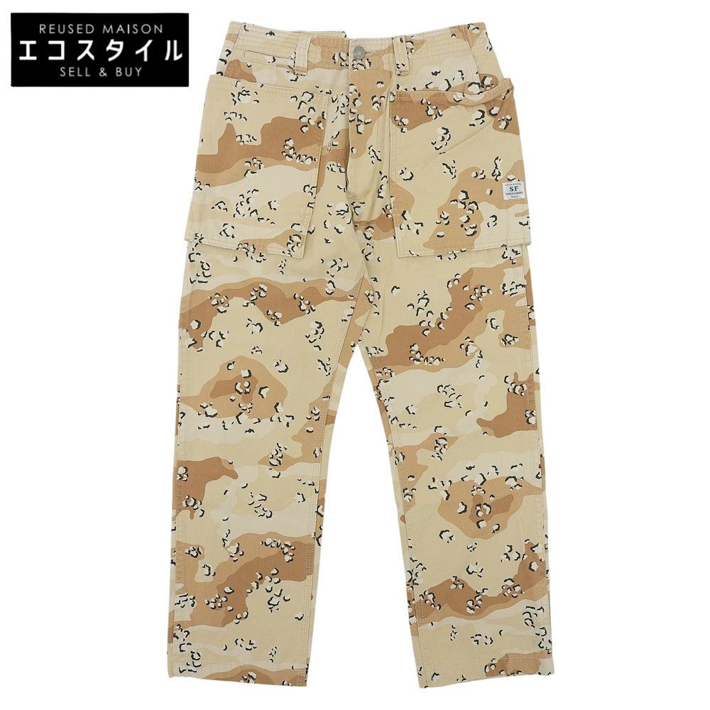 SASSAFRAS ササフラス チョコチップ 迷彩 フォールリーフパンツ ボトムス メンズ ベージュ系 S ボトムス S