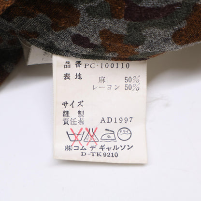 COMMEdesGARCONS HOMME PLUS コムデギャルソンオムプリュス PC-100110 90s カモ リネン×レーヨン コート M