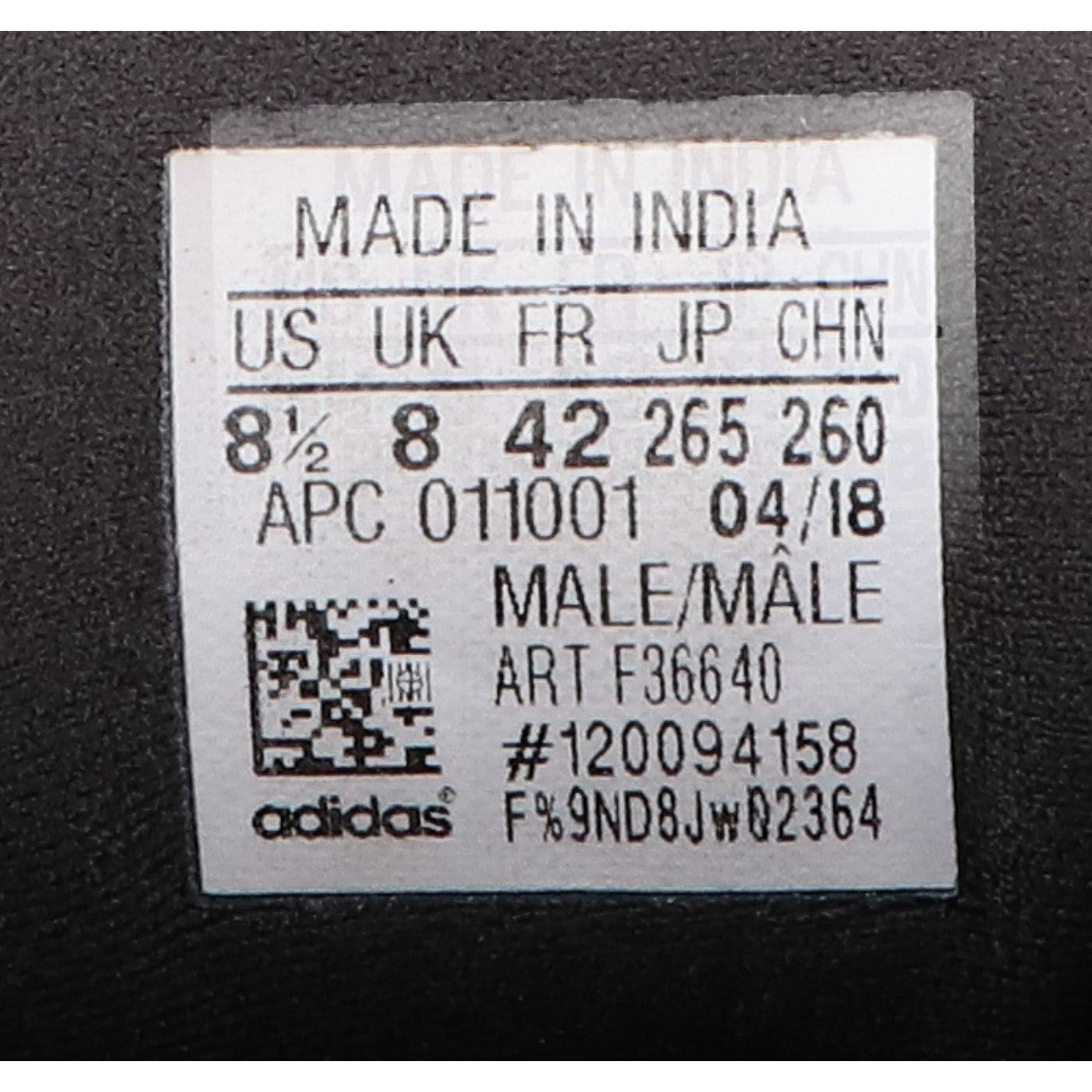 adidas アディダス F36640 イージー500 "ユーティリティ ブラック" メッシュ シューズ 26.5