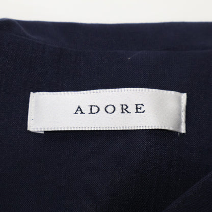 ADORE アドーア ﾈｲﾋﾞｰ ﾄﾞﾗｲﾀｯﾁ麻ﾋﾞｯｸｾｰﾗｰｶﾗｰﾜﾝﾋﾟｰｽ ワンピース 38