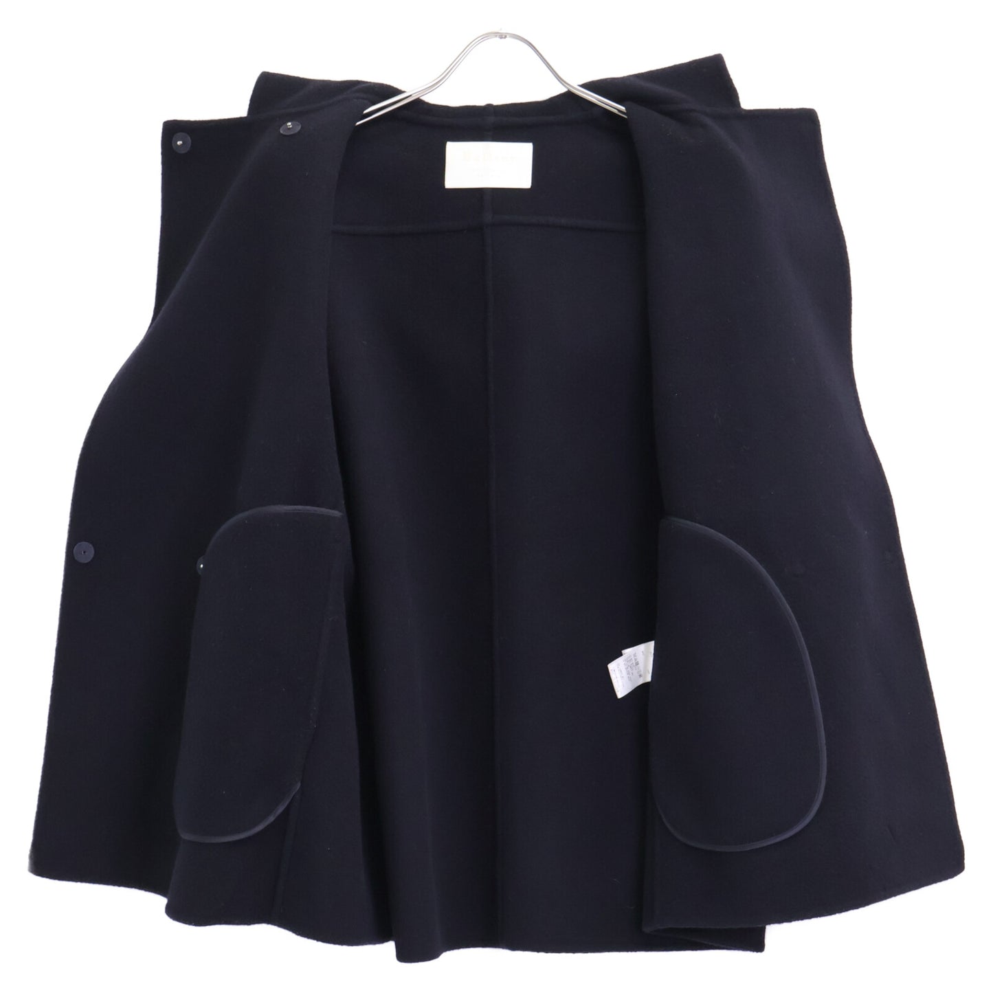 BALLSEY ボールジー ﾈｲﾋﾞｰ ﾌﾟﾚﾐｱﾑｳｰﾙﾘﾊﾞｰ ﾌｰﾃﾞｯﾄﾞｼｮｰﾄｺｰﾄ コート 34