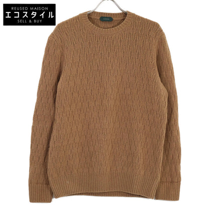 ZANONE ザノーネ ﾌﾞﾗｳﾝ 7ｹﾞｰｼﾞｳｰﾙﾍﾘﾝﾎﾞｰﾝｹｰﾌﾞﾙｸﾙｰﾈｯｸﾆｯﾄ トップス 50