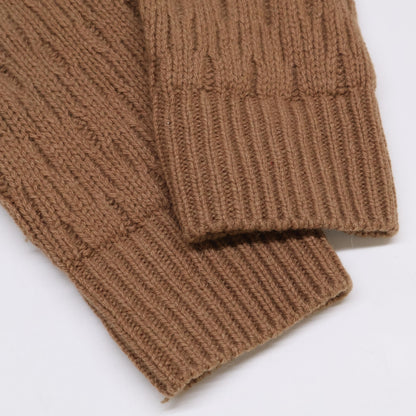 ZANONE ザノーネ ﾌﾞﾗｳﾝ 7ｹﾞｰｼﾞｳｰﾙﾍﾘﾝﾎﾞｰﾝｹｰﾌﾞﾙｸﾙｰﾈｯｸﾆｯﾄ トップス 50