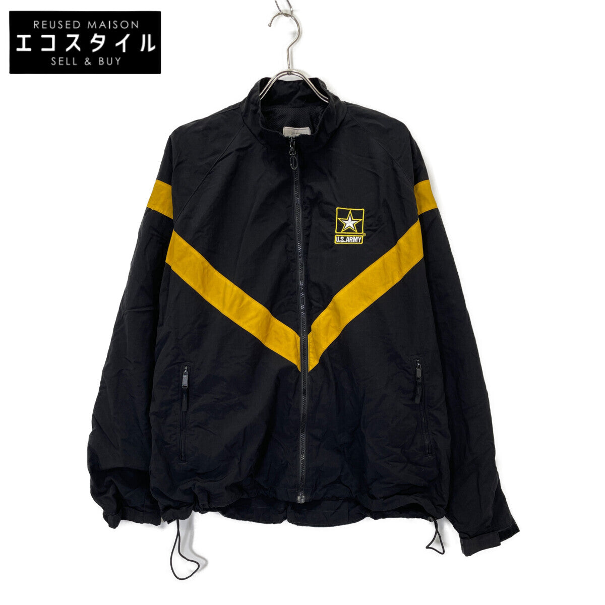 U.S.ARMY ユーエスアーミー ﾌﾞﾗｯｸ×ｲｴﾛｰ APFU ﾅｲﾛﾝっｼﾞｬｹｯﾄ ジャケット L