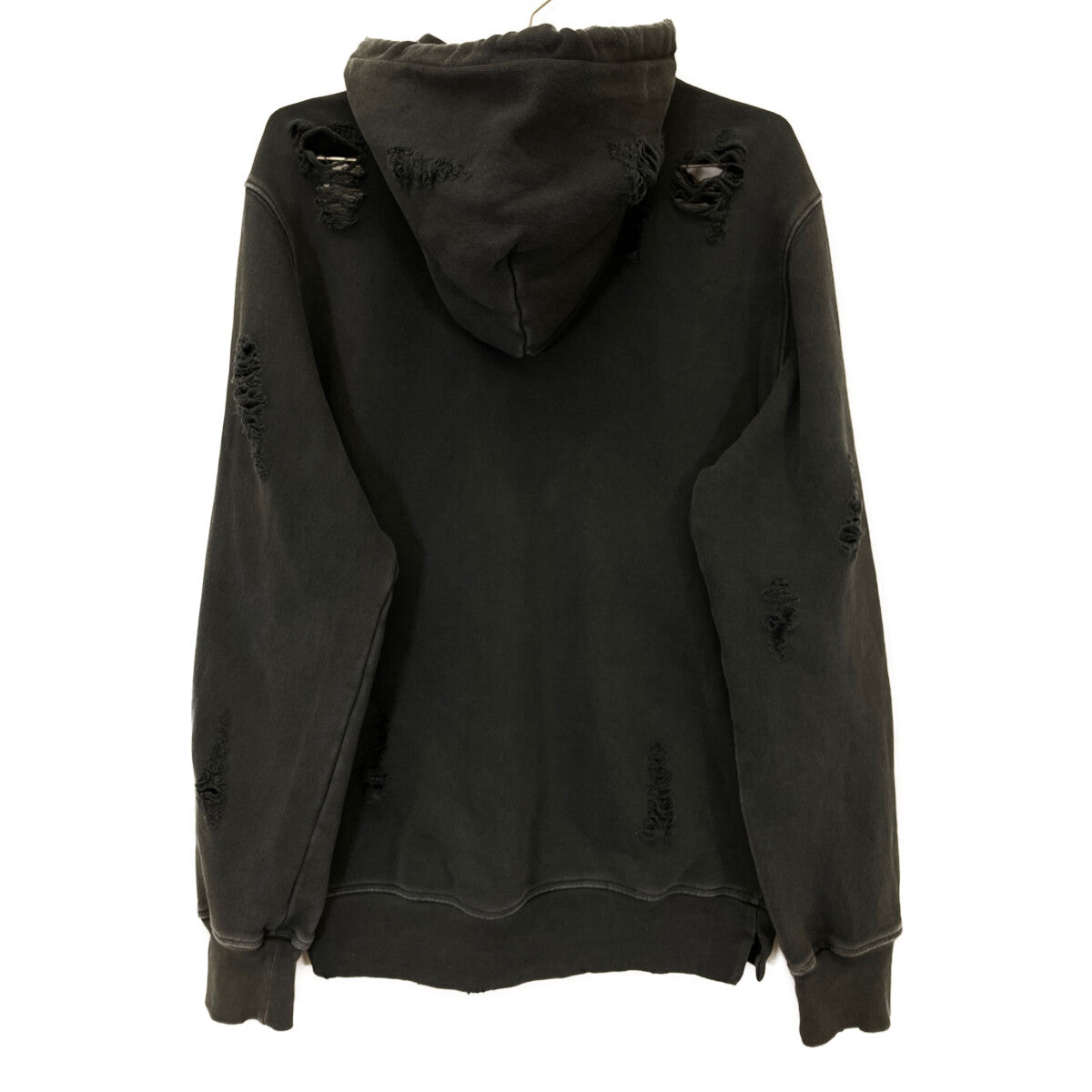 DIESEL ディーゼル BG000014 ｸﾞﾚｰ ﾀﾞﾒｰｼﾞ加工 ｼﾞｯﾌﾟｱｯﾌﾟﾊﾟｰｶｰ ジャケット S