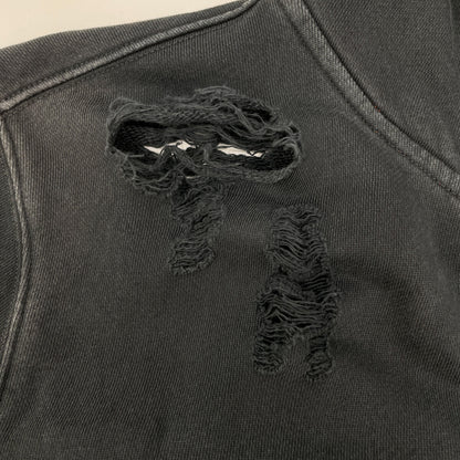 DIESEL ディーゼル BG000014 ｸﾞﾚｰ ﾀﾞﾒｰｼﾞ加工 ｼﾞｯﾌﾟｱｯﾌﾟﾊﾟｰｶｰ ジャケット S