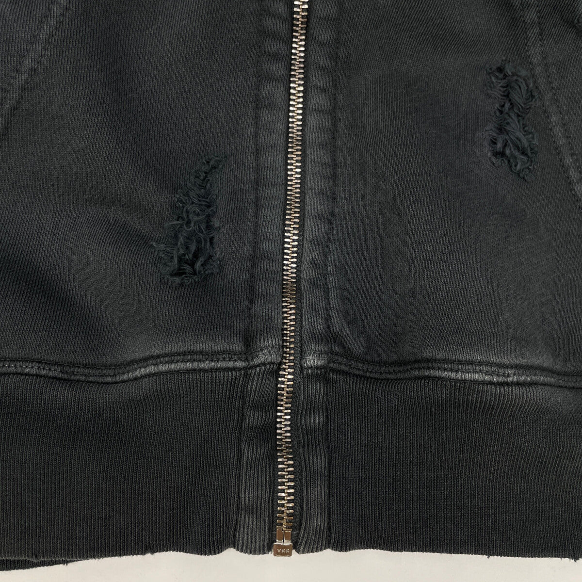 DIESEL ディーゼル BG000014 ｸﾞﾚｰ ﾀﾞﾒｰｼﾞ加工 ｼﾞｯﾌﾟｱｯﾌﾟﾊﾟｰｶｰ ジャケット S