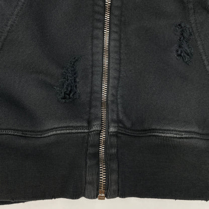 DIESEL ディーゼル BG000014 ｸﾞﾚｰ ﾀﾞﾒｰｼﾞ加工 ｼﾞｯﾌﾟｱｯﾌﾟﾊﾟｰｶｰ ジャケット S