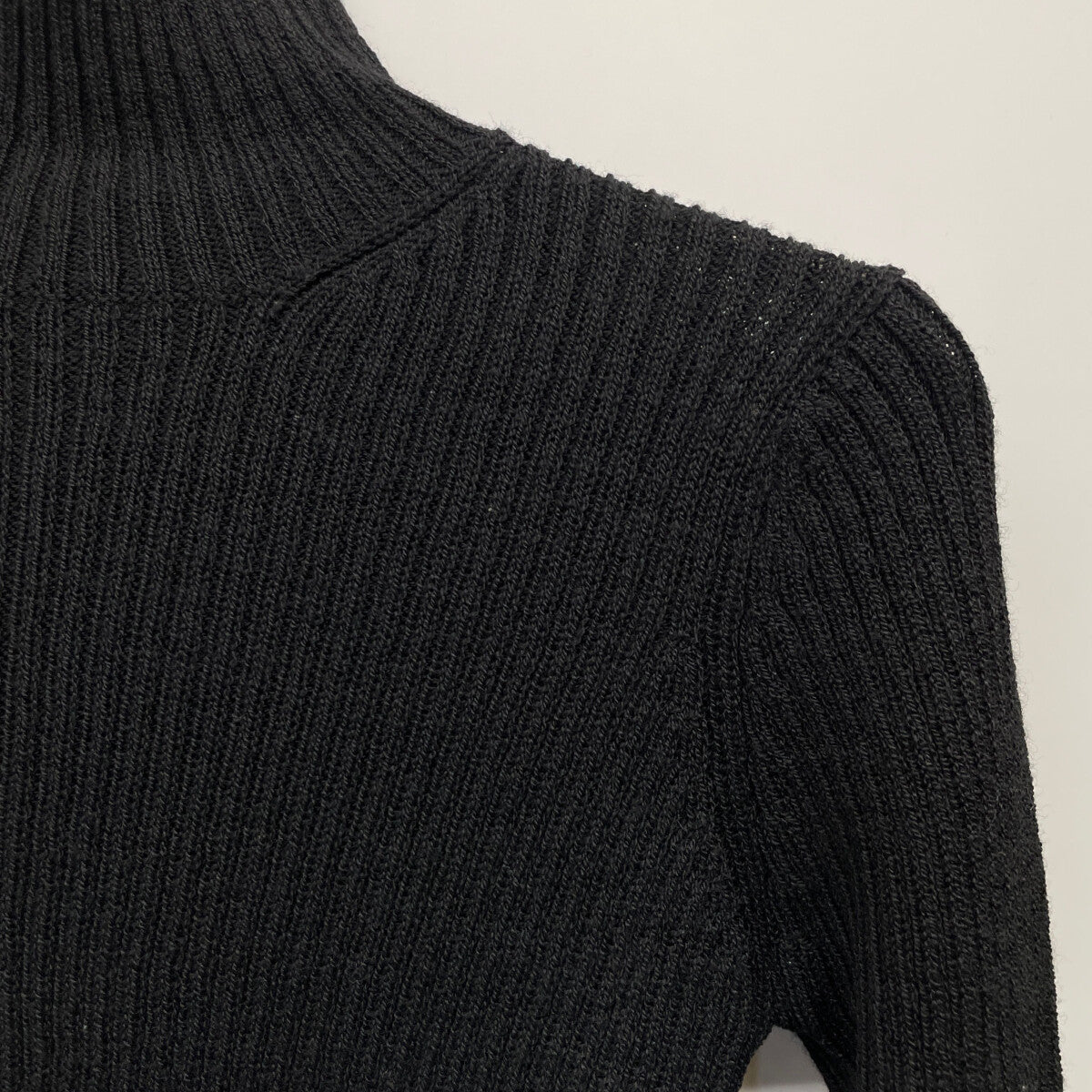 Y's ワイズ YV-K25-187 ﾌﾞﾗｯｸ ﾗｲﾝ ﾀｰﾄﾙﾈｯｸ ﾆｯﾄ トップス 2