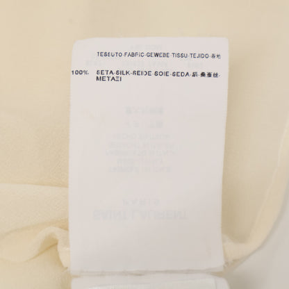 SAINT LAURENT PARIS サンローランパリ 13年 ｱｲﾎﾞﾘｰ シルク　339635 YA58A ｼｰｽﾙｰｼｬﾂ　エディ期 トップス 36