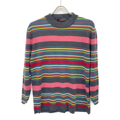 CABaN キャバン ｸﾞﾚｰ系 ﾏﾙﾁｶﾗｰ ｸﾙｰﾈｯｸﾆｯﾄ トップス S