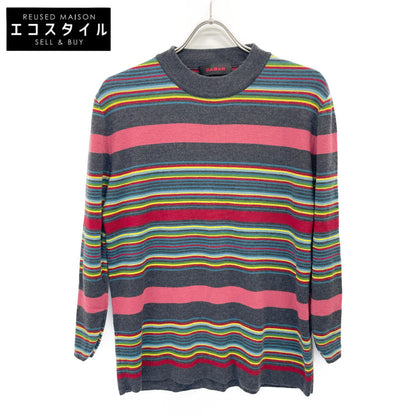 CABaN キャバン ｸﾞﾚｰ系 ﾏﾙﾁｶﾗｰ ｸﾙｰﾈｯｸﾆｯﾄ トップス S