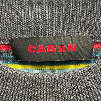 CABaN キャバン ｸﾞﾚｰ系 ﾏﾙﾁｶﾗｰ ｸﾙｰﾈｯｸﾆｯﾄ トップス S