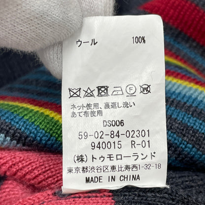 CABaN キャバン ｸﾞﾚｰ系 ﾏﾙﾁｶﾗｰ ｸﾙｰﾈｯｸﾆｯﾄ トップス S