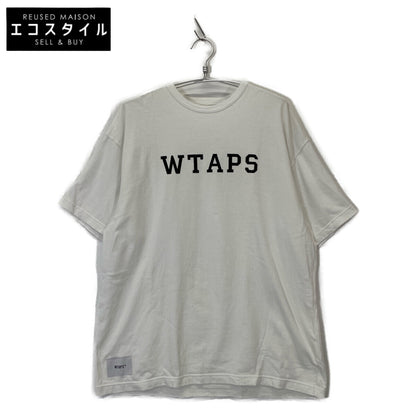 WTAPS ダブルタップス 241ATDT-CSM21 ﾎﾜｲﾄ ﾛｺﾞ 半袖Tｼｬﾂ トップス X3