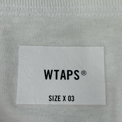 WTAPS ダブルタップス 241ATDT-CSM21 ﾎﾜｲﾄ ﾛｺﾞ 半袖Tｼｬﾂ トップス X3