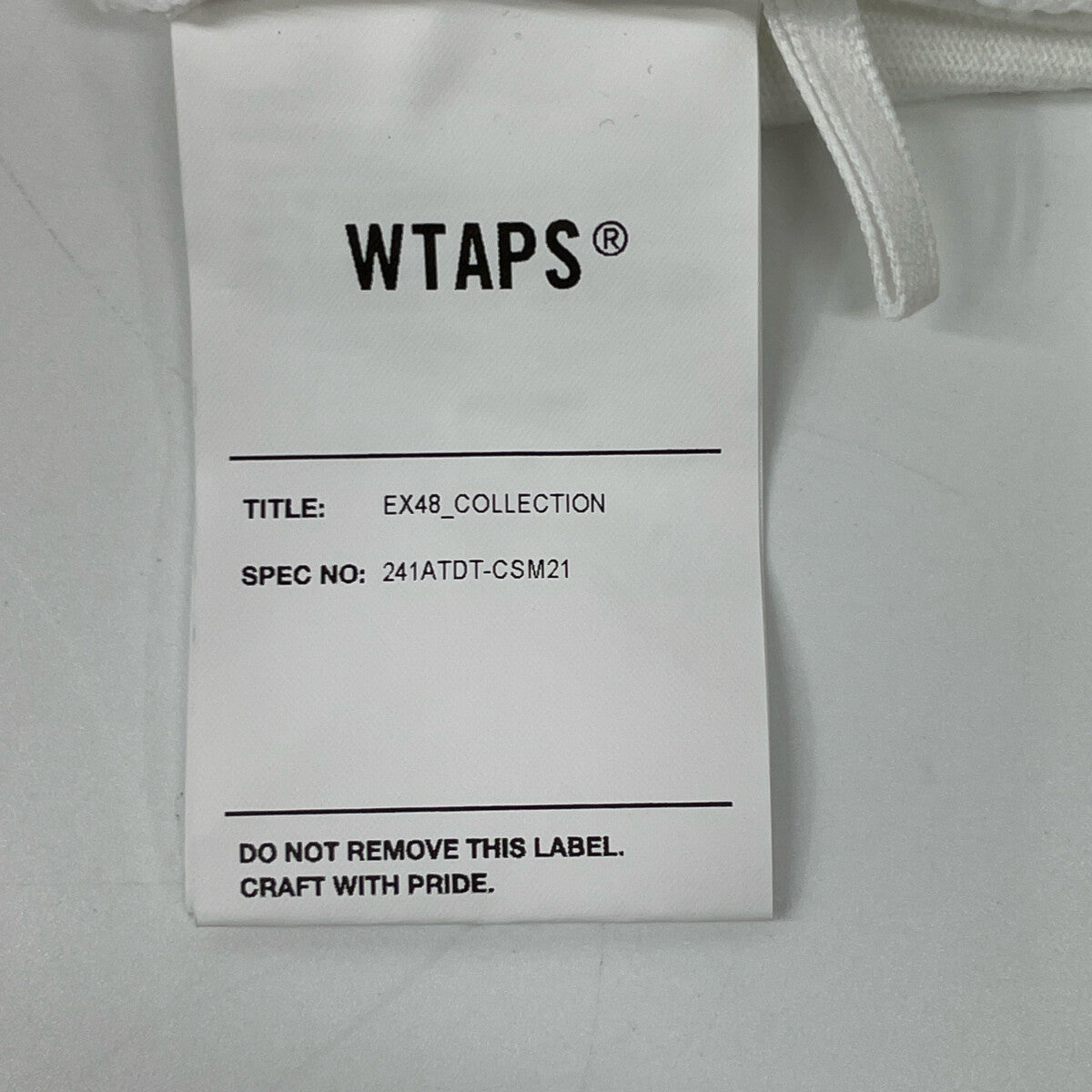 WTAPS ダブルタップス 241ATDT-CSM21 ﾎﾜｲﾄ ﾛｺﾞ 半袖Tｼｬﾂ トップス X3