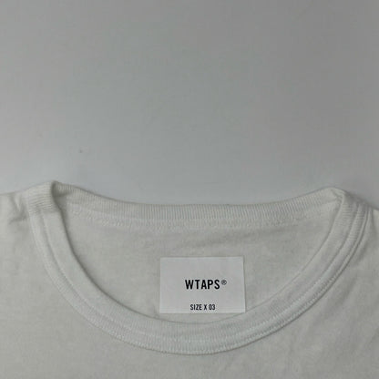 WTAPS ダブルタップス 241ATDT-CSM21 ﾎﾜｲﾄ ﾛｺﾞ 半袖Tｼｬﾂ トップス X3