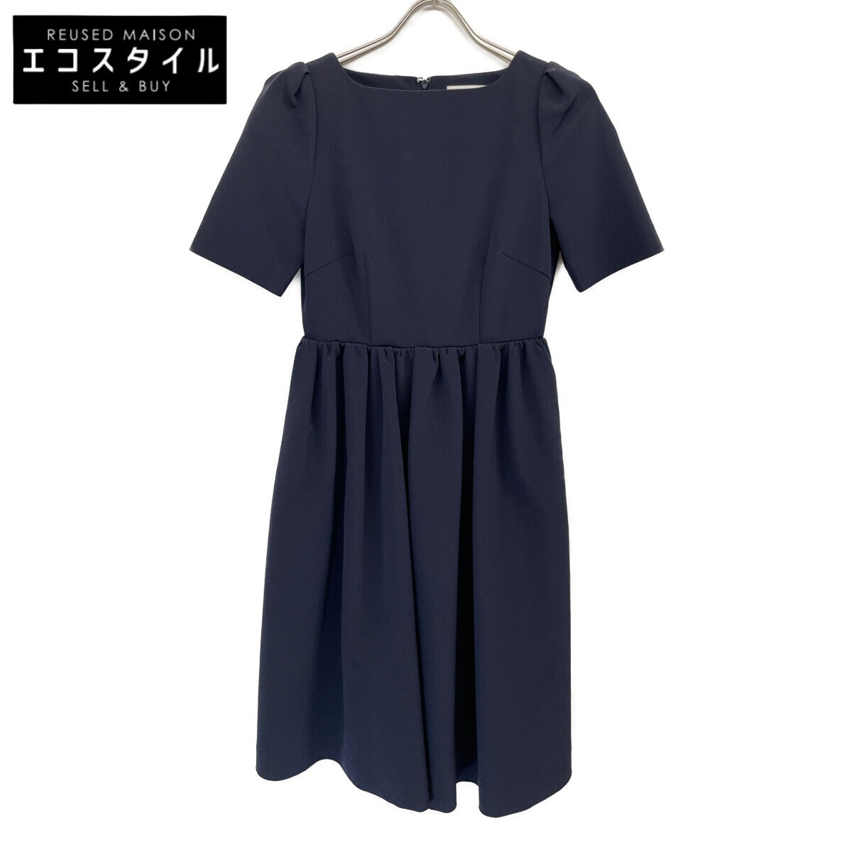 CELFORD セルフォード CWF0201025 ﾈｲﾋﾞｰ ﾌｨｯﾄｱﾝﾄﾞﾌﾚｱ 半袖ﾜﾝﾋﾟｰｽ ワンピース 34