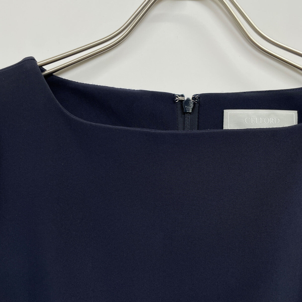 CELFORD セルフォード CWF0201025 ﾈｲﾋﾞｰ ﾌｨｯﾄｱﾝﾄﾞﾌﾚｱ 半袖ﾜﾝﾋﾟｰｽ ワンピース 34