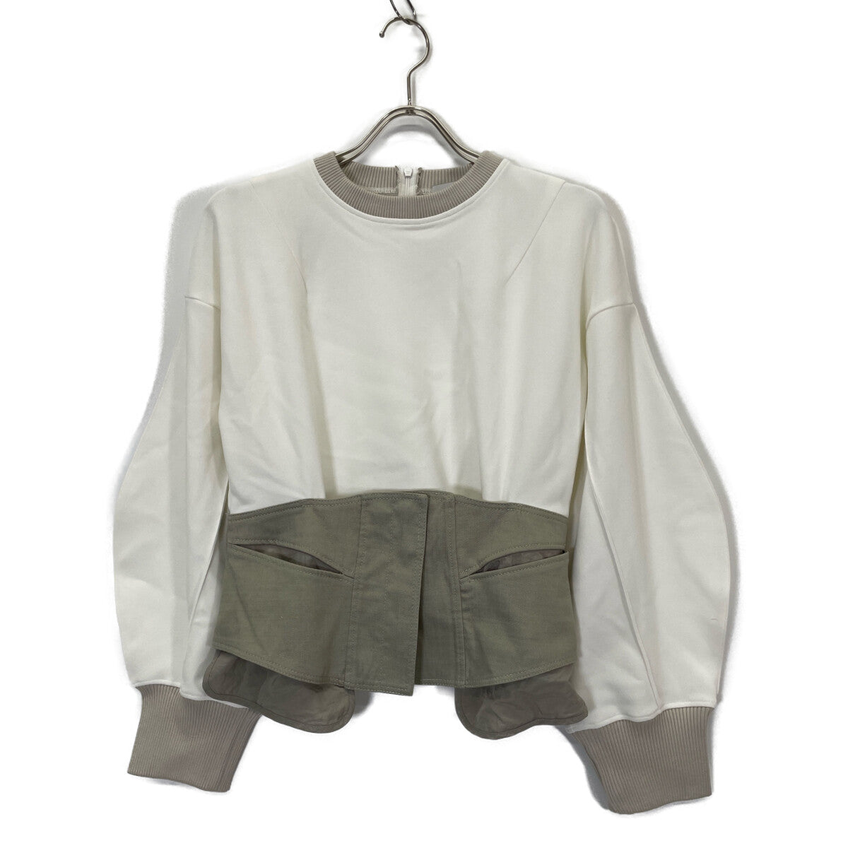 UN3D アンスリード ﾍﾞｰｼﾞｭ ｺﾙｾｯﾄﾃﾞｨﾃｰﾙﾄｯﾌﾟ トップス 36