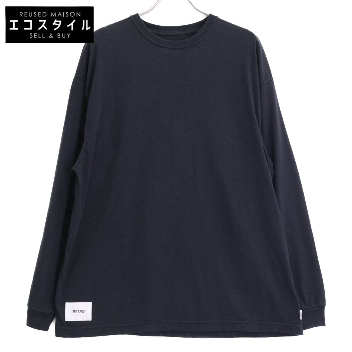WTAPS ダブルタップス 231ATDT ﾌﾞﾗｯｸ ﾛｺﾞ 長袖Tｼｬﾂ トップス X03