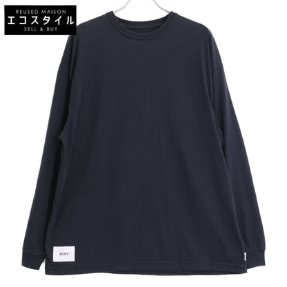 WTAPS ダブルタップス 231ATDT ﾌﾞﾗｯｸ ﾛｺﾞ 長袖Tｼｬﾂ トップス X03