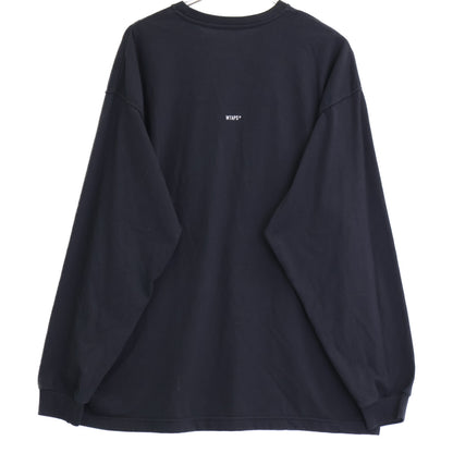 WTAPS ダブルタップス 231ATDT ﾌﾞﾗｯｸ ﾛｺﾞ 長袖Tｼｬﾂ トップス X03
