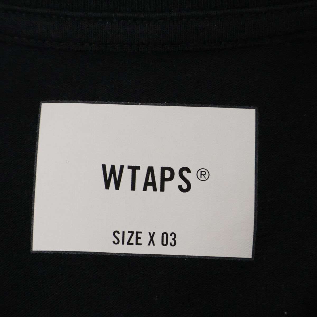 WTAPS ダブルタップス 231ATDT ﾌﾞﾗｯｸ ﾛｺﾞ 長袖Tｼｬﾂ トップス X03
