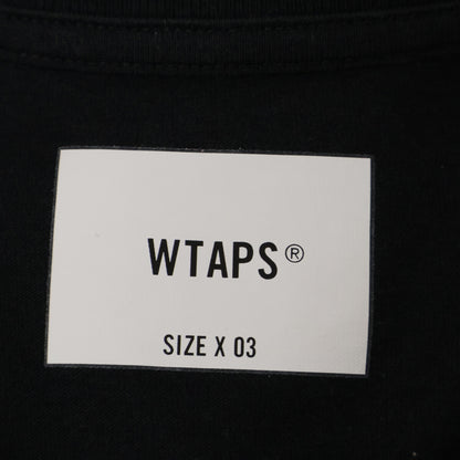 WTAPS ダブルタップス 231ATDT ﾌﾞﾗｯｸ ﾛｺﾞ 長袖Tｼｬﾂ トップス X03