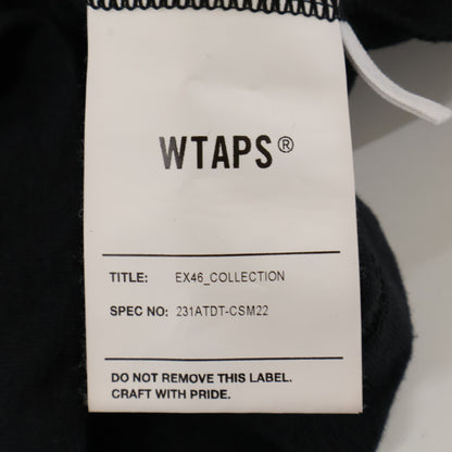 WTAPS ダブルタップス 231ATDT ﾌﾞﾗｯｸ ﾛｺﾞ 長袖Tｼｬﾂ トップス X03