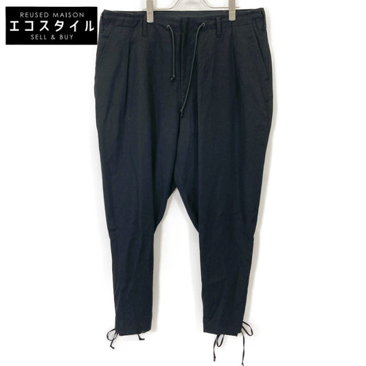 Yohji Yamamoto POUR HOMME ヨウジヤマモトプールオム 19AW ﾌﾞﾗｯｸ 前裾ﾚｰｽｱｯﾌﾟ ﾊﾟﾝﾂ ボトムス 2