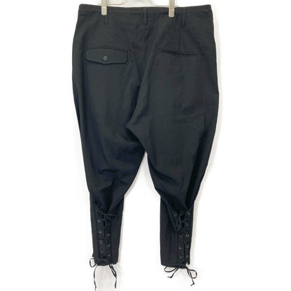 Yohji Yamamoto POUR HOMME ヨウジヤマモトプールオム 19AW ﾌﾞﾗｯｸ 前裾ﾚｰｽｱｯﾌﾟ ﾊﾟﾝﾂ ボトムス 2