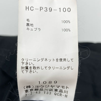Yohji Yamamoto POUR HOMME ヨウジヤマモトプールオム 19AW ﾌﾞﾗｯｸ 前裾ﾚｰｽｱｯﾌﾟ ﾊﾟﾝﾂ ボトムス 2