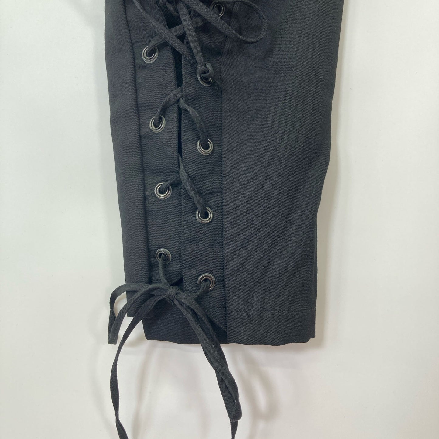 Yohji Yamamoto POUR HOMME ヨウジヤマモトプールオム 19AW ﾌﾞﾗｯｸ 前裾ﾚｰｽｱｯﾌﾟ ﾊﾟﾝﾂ ボトムス 2