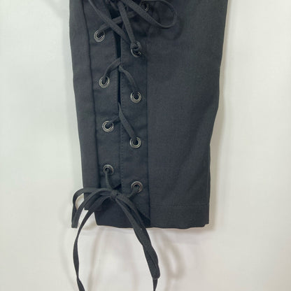 Yohji Yamamoto POUR HOMME ヨウジヤマモトプールオム 19AW ﾌﾞﾗｯｸ 前裾ﾚｰｽｱｯﾌﾟ ﾊﾟﾝﾂ ボトムス 2