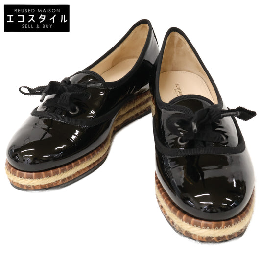 BOTTEGA VENETA ボッテガヴェネタ 【新品同様】420583 VAZF2 1000 パテント エスパドリーユ ローファー シューズ 36
