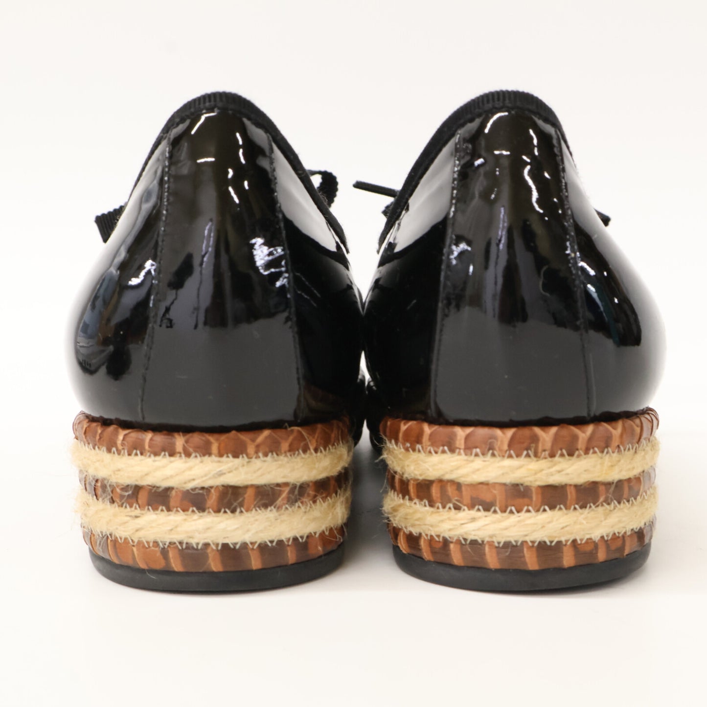 BOTTEGA VENETA ボッテガヴェネタ 【新品同様】420583 VAZF2 1000 パテント エスパドリーユ ローファー シューズ 36