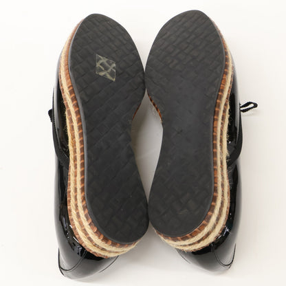 BOTTEGA VENETA ボッテガヴェネタ 【新品同様】420583 VAZF2 1000 パテント エスパドリーユ ローファー シューズ 36