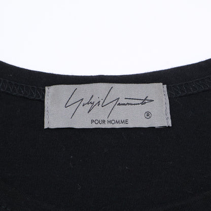 Yohji Yamamoto POUR HOMME ヨウジヤマモトプールオム 22AW HE-T78-998 ﾌﾞﾗｯｸ ﾌﾟﾘﾝﾄ ｶｯﾄｿｰ トップス 3