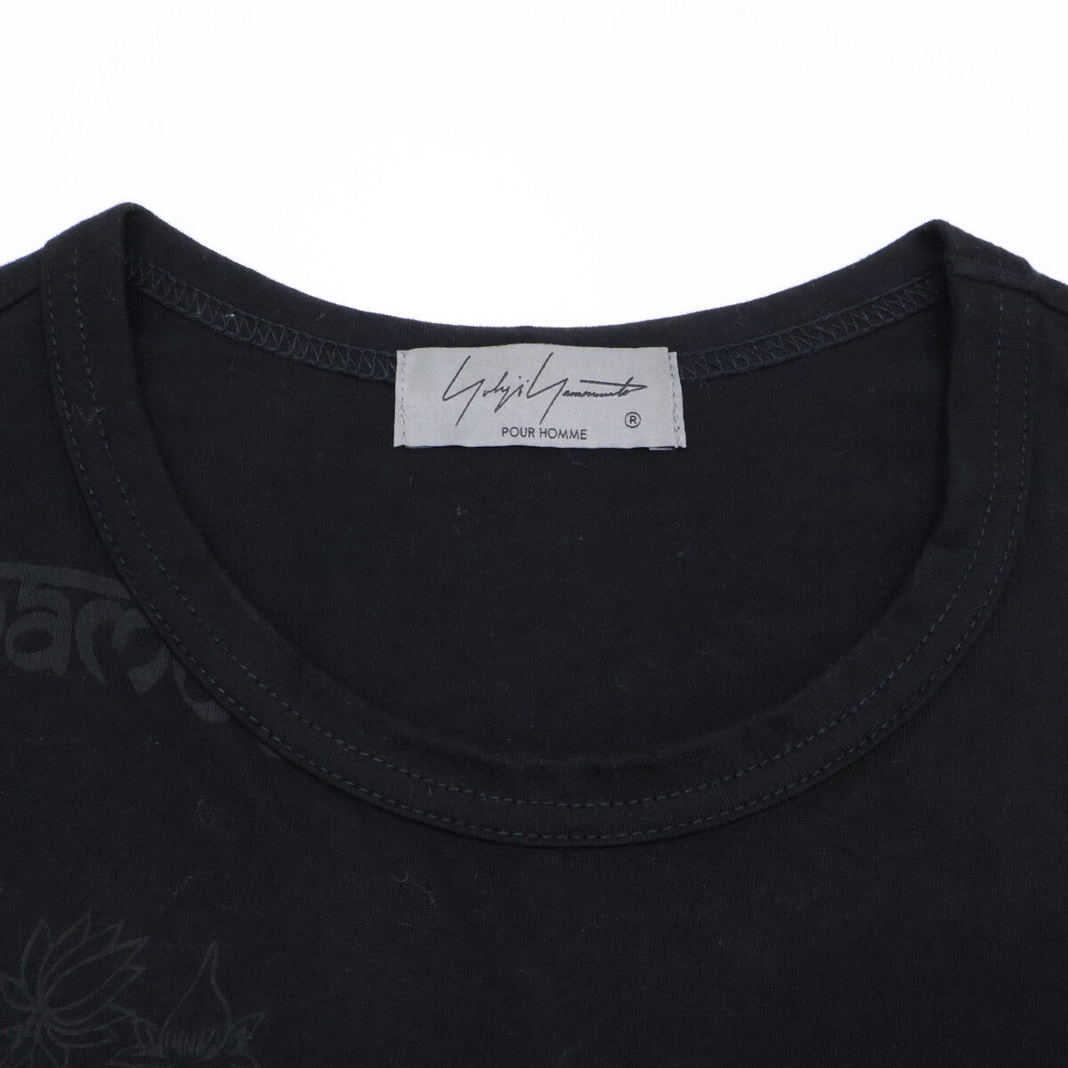 Yohji Yamamoto POUR HOMME ヨウジヤマモトプールオム 22AW HE-T78-998 ﾌﾞﾗｯｸ ﾌﾟﾘﾝﾄ ｶｯﾄｿｰ トップス 3