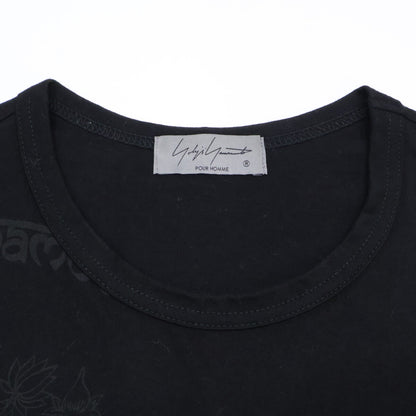 Yohji Yamamoto POUR HOMME ヨウジヤマモトプールオム 22AW HE-T78-998 ﾌﾞﾗｯｸ ﾌﾟﾘﾝﾄ ｶｯﾄｿｰ トップス 3