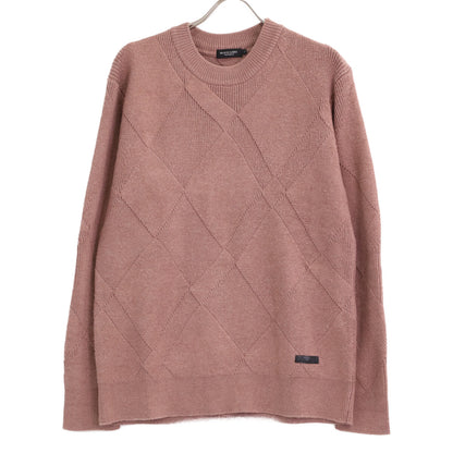 BLACK LABEL CRESTBRIDGE ブラックレーベルクレストブリッジ 51N12-822-12 ﾋﾟﾝｸﾍﾞｰｼﾞｭ ｼｬﾄﾞｰﾊﾞｲｱｽﾁｪｯｸﾆｯﾄ トップス LL