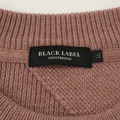 BLACK LABEL CRESTBRIDGE ブラックレーベルクレストブリッジ 51N12-822-12 ﾋﾟﾝｸﾍﾞｰｼﾞｭ ｼｬﾄﾞｰﾊﾞｲｱｽﾁｪｯｸﾆｯﾄ トップス LL