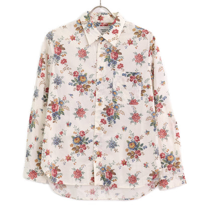 YAECA ヤエカ 【×LIBERTY】90102 ﾎﾜｲﾄ系 花柄 ｺｯﾄﾝ 長袖ｼｬﾂ トップス M